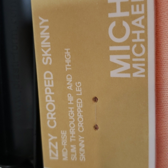 Michael Michael Kors Izzy Skinny Ankle Cropped Jeans Pant Dusty Coral Designer - Picture 8 of 14